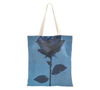 Borsa tote in tela neo-realismo blu con tasche per colleghi borse di tela per artigianato
