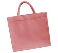 Borsa tote in tela per artisti e studenti, borsa di grande capacità con ricamo, multicolore disponibile (nero, bianco, viola chiaro, rosa), organizer affidabile