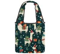 Borsa tote in tela per donne, graziose ciliegie e fiocchi rosa cuori rosa borsa a tracolla riutilizzabile per la spesa shopping lavoro, Multicolore 04, 14.1x14.9in/36x38cm