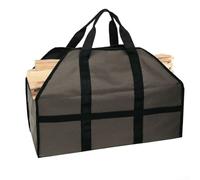 Borsa tote in tela per legna da ardere con materiale resistente, manici imbottiti e design autoportante per semplificare il trasporto della legna da ardere (colore scuro)