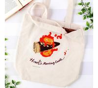 Borsa tote in tela ricamata Studio Ghibli Howl's Moving Castle Calcifer