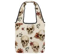Borsa tote in tela senza cuciture con motivo oceano corallo mare stella conchiglie oceano per donne, borsa riutilizzabile in tessuto per la spesa con manico largo, Multicolore 05, 14.1x14.9in/36x38cm