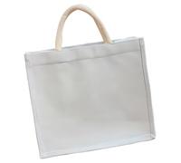 Borsa tote in tela, versatile e di grande capacità, per artisti e studenti, ricamata, varietà di colori (nero, bianco, viola chiaro, rosa)