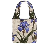 Borsa tote in tela vintage con simboli nautici ancore, per donne, riutilizzabile, lavabile ed ecologica, Multicolore 09, 14.1x14.9in/36x38cm