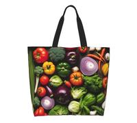 Borsa Tote Introduction Of Various Vegetables Pieghevole Borsa A Shopper Donna Multifunzionale Borse Tote Donna Per Tutti I Giorni Scuola Shopping