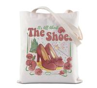 Borsa tote ispirata al mago It's All About the Shoes Borsa per la spesa riutilizzabile Borsa per la spesa Strega Scarpe rosse Borsa a tracolla, Borsa per scarpe, 35*40cm