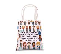 Borsa tote ispirata alla serie TV Dr Who It's Not What We Have In Life, borsa per la spesa, idea regalo per gli amanti dei personaggi del film, Dr Who, Medium/Large