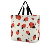 Borsa Tote Ladybugs Pattern Infinite Grande Borsa A Tracolla In Tela Con Manici Personalizzata Borsone Da Viaggio, Per Donna, Shopping, Lavoro, 50x40cm