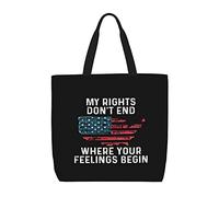 Borsa Tote My Rights Don'T End Where Your Feelings Begin Borsa Donna Tote In Tela Con Manici Lavabile Borse Tela Donna, Per Lavoro, Quotidiano Vita, Yoga