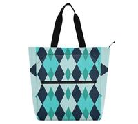 Borsa tote per bambini, motivo scozzese a scacchi, alla moda, per ragazzi, ragazze, donne, gotico, grande, per scuola, spiaggia, shopping, spiaggia, scuola arcobaleno