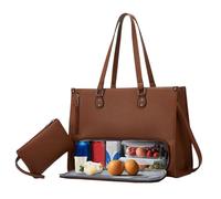 Borsa tote per computer portatile, 3 n 1, grande, da ufficio, isolata, con scomparto per il pranzo, borsa da lavoro con scomparti isolati, borsa professionale da lavoro da donna per telefono, tablet