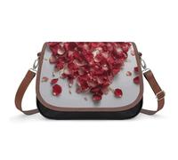 Borsa tote per computer portatile a forma di cuore a forma di petali, in pelle, foderata, borsa a tracolla e borse, borsa da lavoro per ufficio, borsa da lavoro con manico superiore, borsa da donna