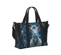 Borsa tote per computer portatile, da donna, da lavoro, con capra che medita, borsa da palestra per donne e uomini, per oggetti personali, borsa da viaggio a tracolla, borsa da viaggio per il weekend