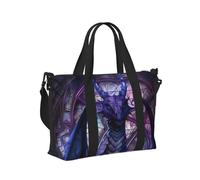 Borsa tote per computer portatile da donna, da lavoro, con drago fantasy in cattedrale, borsa da palestra per donne e uomini, borsa a tracolla per oggetti personali, borsa da viaggio, borsa da viaggio