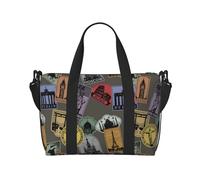 Borsa tote per computer portatile da donna, da lavoro, con motivo mondi di francobolli, borsa da viaggio, borsa da palestra per donne e uomini, borsa da viaggio a tracolla per donne e uomini