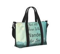 Borsa tote per computer portatile da donna, da lavoro, con scritta in lingua inglese "Not All Those Who Wander Are Lost1", borsa da palestra per donne e uomini, per oggetti personali, borsa da viaggio