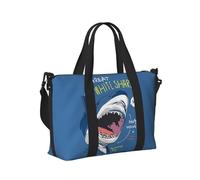 Borsa tote per computer portatile da donna, da lavoro, con squalo bianco, borsa da palestra per donne e uomini, borsa a tracolla per oggetti personali, borsa da viaggio, borsa da viaggio per donne
