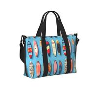 Borsa tote per computer portatile da donna, da lavoro, con stampa colorata con tavola da surf, borsa da viaggio da donna, borsa da palestra da uomo, borsa da viaggio a tracolla per uomo