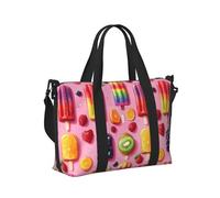 Borsa tote per computer portatile da donna, da lavoro, con stampa di gelato alla frutta, borsa per la notte, borsa da viaggio, borsa da palestra da uomo, borsa da viaggio a tracolla per uomo