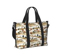 Borsa tote per computer portatile da donna, da lavoro, con stampa di paesaggi rurali, borse da viaggio per donne, da viaggio, da palestra, da uomo, per oggetti personali, borsa da viaggio a tracolla