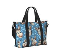 Borsa tote per computer portatile da donna, da lavoro, con stampa di simpatici cavalli, borsa da viaggio per la notte, borsa da viaggio da donna, borsa da palestra da uomo, borsa da viaggio a tracolla