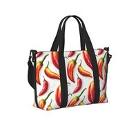 Borsa tote per computer portatile da donna, da lavoro, con stampa peperoncino rosso, borsa da viaggio da donna, borsa da viaggio per palestra, borsa da uomo, borsa da viaggio a tracolla per uomo