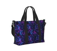 Borsa tote per computer portatile da donna, da lavoro, con stampa testa di lupo fluo, borsa da viaggio per donne, borsa da viaggio, borsa da palestra da uomo, borsa da viaggio a tracolla per uomo