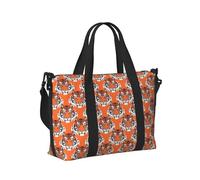 Borsa tote per computer portatile da donna, da lavoro, con stampa testa di tigre arancione, borsa da viaggio per donna, borsa da viaggio da palestra, borsa da viaggio per uomo, borsa da viaggio a