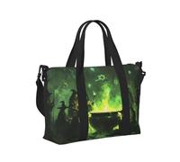 Borsa tote per computer portatile da donna, da lavoro, con strega della foresta verde, borsa da palestra per donne e uomini, borsa da viaggio a tracolla per oggetti personali, borse da viaggio per