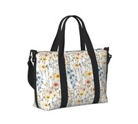Borsa tote per computer portatile da donna, da lavoro, elegante stampa floreale, borsa da viaggio da donna, da viaggio, da palestra, da uomo, borsa da viaggio a tracolla per uomo