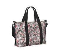 Borsa tote per computer portatile da donna, da lavoro, graziosa borsa da palestra con leopardo rosa per donne e uomini, oggetti personali, borsa a tracolla da viaggio, borsa da viaggio per la notte