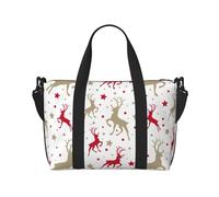 Borsa tote per computer portatile da donna, da lavoro, semplice alce, cervo con stelle a pois, borsa da viaggio, borsa da palestra per donne e uomini, borsa da viaggio per donne e uomini