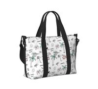 Borsa tote per computer portatile da donna, lavoro, infradito con palme Hawaii, borsa da palestra per donne e uomini, borsa a tracolla per oggetti personali, borsa da viaggio, borsa da viaggio per