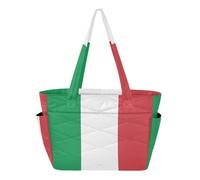 Borsa tote per donna borse da spiaggia per palestra e uso quotidiano con scomparto bandiera Italia