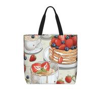 Borsa tote per donna Candy House, borsa a tracolla con cerniera, borsa a mano di grande capacità, borsa della spesa riutilizzabile