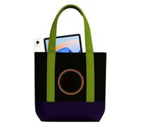 Borsa tote per Halloween da donna, borsa tote per dolcetto o scherzetto di Halloween, leggera e riutilizzabile, per donne, insegnanti, studenti, bambini, ragazze amiche, Colore: nero e marrone, Refer