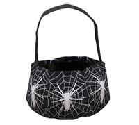 Borsa tote per Halloween, riutilizzabile, con manici, per caramelle, spaventosa e spaventosa, per donne, ragazzi, ragazze, adolescenti, giovani, sorelle, figlie, fidanzate, mogli, ragnatela nera
