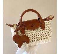 Borsa tote per il weekend Nanfeng Chio 2nd, borsa a tracolla casual estiva intrecciata da donna, colori dei fili casuali Tagli UnicaCotone