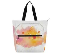 Borsa tote per libri decorativi per bambini ragazzi ragazze, a forma di nuvola come un simpatico animale, borsa tote impermeabile riutilizzabile con cerniera per scuola e tempo di gioco arcobaleno