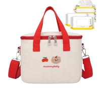 Borsa tote per pannolini, borsa da viaggio per pannolini, graziosa borsa per pannolini, grande capacità, con scomparto isolante, regolabile, per ragazze e ragazzi, uso esterno, organizzazione per la