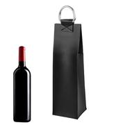 Borsa tote per vino, in poliuretano, borsa organizer per champagne, multifunzione, riutilizzabile, per picnic, campeggio, barbecue, viaggi, vacanze, feste, Nero , 1 count (Pack of 1), Unisex