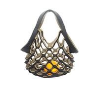 Borsa tote pieghevole in pelle | Unica stampa leopardata fatta a mano | Borsa per la spesa alla moda ritagliata | Elegante borsa da mercato da donna, G, 1