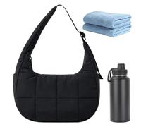 Borsa Tote Piffon Imbottito, Borsa Gratuita E Leggero Sotto Il Portafoglio Ascelle Puffts Crescent Borsa, Bottiglia Gonfiata Di Grande Capacità, Asciugamano, Borsa Per Il Tempo Libero Per Il Trucco, 1