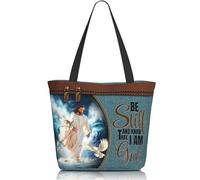 Borsa tote retrò con Gesù per donna, ideale come regalo, borsa a tracolla, borse per lo shopping, per lavoro, compleanno, festa della mamma.