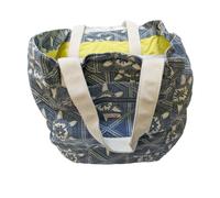 Borsa Tote Reversibile Blu Floreale/Lime NWT