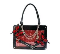 Borsa tote riutilizzabile a farfalla - Borsa da donna in stile scuro | borsa multiuso per palestra, picnic, spiaggia, shopping, viaggi e lavoro, ideale per l'uso quotidiano pratico, rosso, Se référer