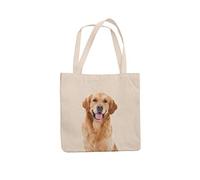 Borsa tote riutilizzabile con stampa Golden Retriever, per tutti i giorni, borsa tote per la spesa, borsa a tracolla ecologica stampata elegante con manico lungo, regalo perfetto per gli amanti dei