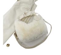 Borsa tote soffice Borsa a tracolla in peluche for autunno e inverno Senior Sense, versatile, stile straniero, soffice per trasportare(White)