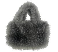 Borsa Tote Soffice Borsa tote grande alla moda Borse da donna in pelliccia sintetica di lusso Borse a mano da donna firmate Borsa shopper in morbida peluche soffice Borsa invernale calda(GRAY)