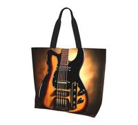 Borsa tote stampata con ratti madre e bambino, borsa a tracolla, adatta per viaggi, spiaggia e shopping quotidiano., Chitarra Strument, Taglia unica